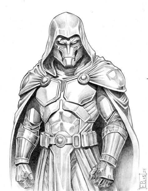 Doctor Doom By Ed Ellis In Ed Elliss Pencil Art Comic Art Gallery Room