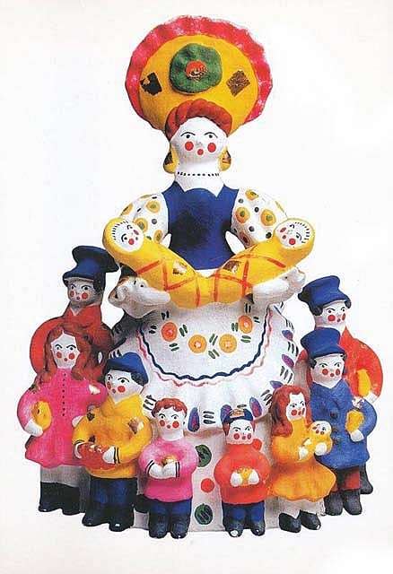 Лепим дымковскую игрушку: барыня, барышня и лошадка