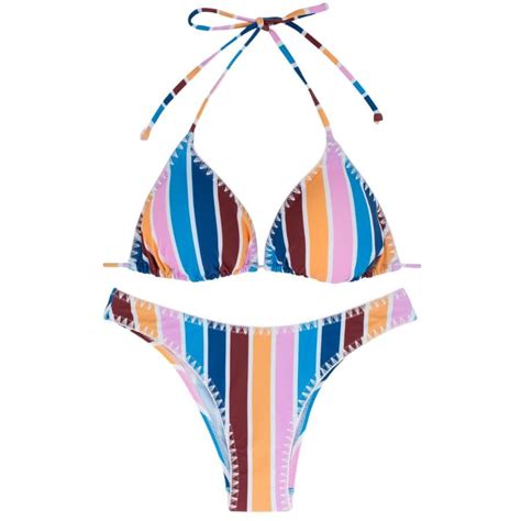 Triangle Bikini Set Colour Stripes Model Ollo Dorina Limited Edition Corseteria Singular