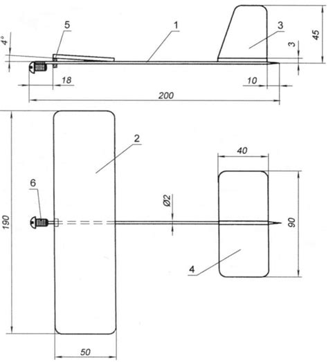 Чертеж планера из пенопласта - Collection78.ru