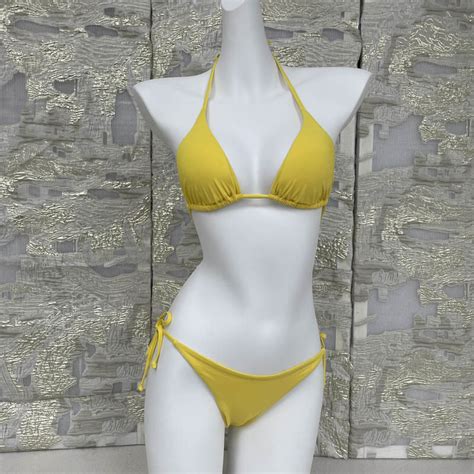 Factory Wholesale Women Sexy Micro Thong Bathing Suits Triangle Bikini Set String Bikinis