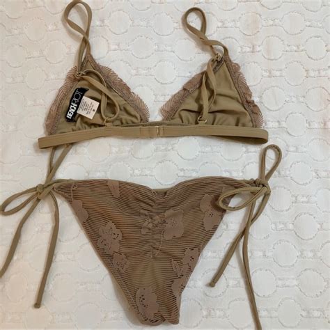 Beach Riot Swim Beach Riot Pacific Ruffle Bikini Set Nude Poshmark