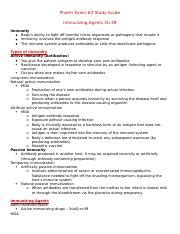 Pharm Test 2 Docx Pharm Exam 2 Study Guide Immunizing Agents Ch 49