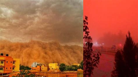 Massive Apocalypse Sandstorm Hits West Africa Sky Turns Red