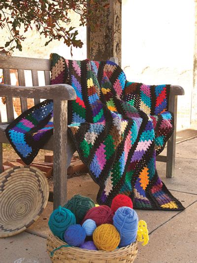 Crochet Patterns Colorful Scrap Afghans Crochet Pattern