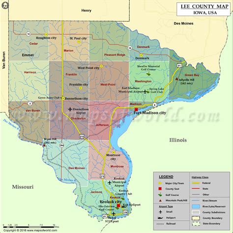 Lee County Iowa Map Candie Virginia