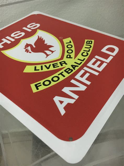 This Is Anfield Sign Liverpool Tin Sign Anfield Road Stadium Etsy