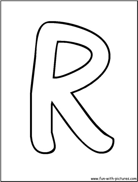 Bubble Letter R Coloring Pages
