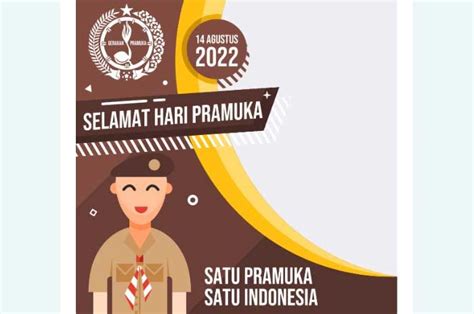 Link Twibbon Bingkai Foto Kartu Ucapan Selamat Hari Pramuka Ke