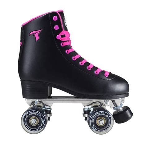 PATINS QUAD FOXXY PRETO ROSA