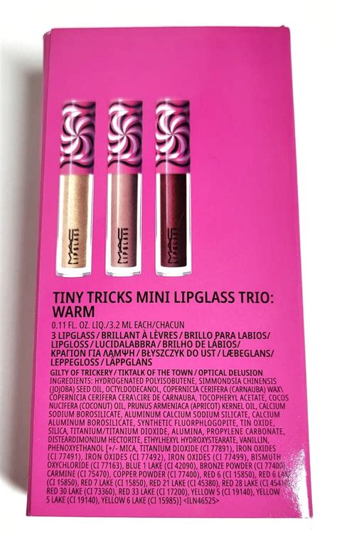 Mac Tiny Tricks Mini Lipglass Trio Boxed Set In Warm High Gloss Conditioning Nib Ebay