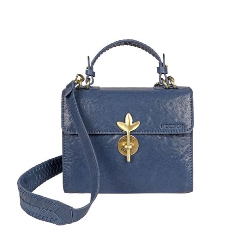 hidesign preserve  handcrafted genuine leather small casual blue