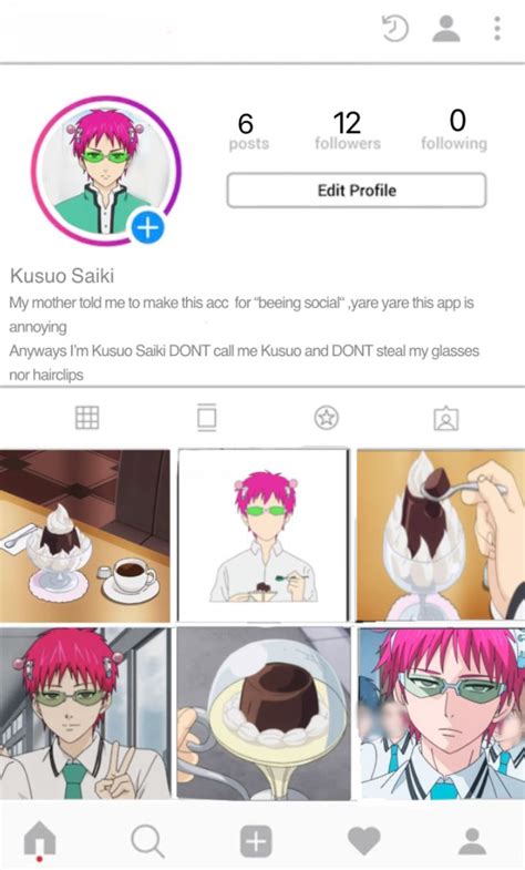 Saikis Instagram in 2023 | Saiki, Anime funny, Anime