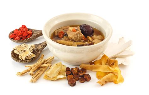 Pork Rips Clear Soup With Chinese Herbs Stock Image Image Of Berry