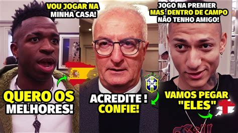 CONFIANÇA NAS ALTURAS VEJA O QUE VINI JR DORIVAL JR E RICHARLISON