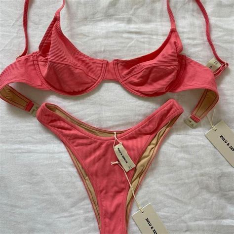 Sold Out Online Zulu Zephyr Coral Pink Bikini Depop