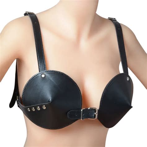 Black Red Sexy Pu Leather Bra Women Lingerie Black Adjustable Chest
