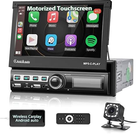 Amazon Carplay Single Din Car Stereo With Motorized Inch Flip