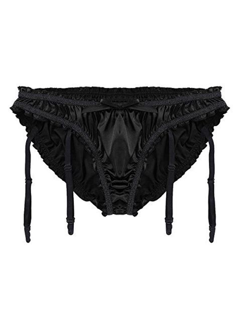 Buy Feeshow Men S Sissy Pouch Panties Sexy Mooning Bikini Briefs Satin Ruffled Girlie Underwear