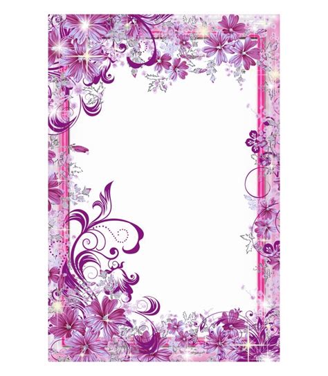Violet Flower Border Clip Art