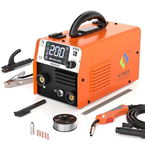 HITBOX MIG Welder 200A 110V Synergic Control 3 In 1 Multifunction