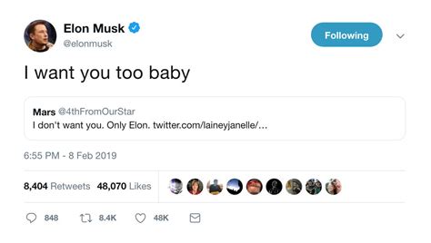 Elon Musk Is Being A Creep On Twitter And Trying To Fuck Mars