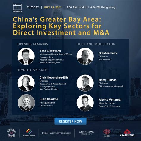 Chinas Greater Bay Area Webinar Sectors For Direct Investment And Manda