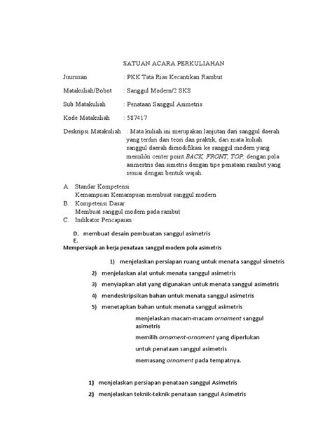 Satuan Acara Perkuliahan Pdf