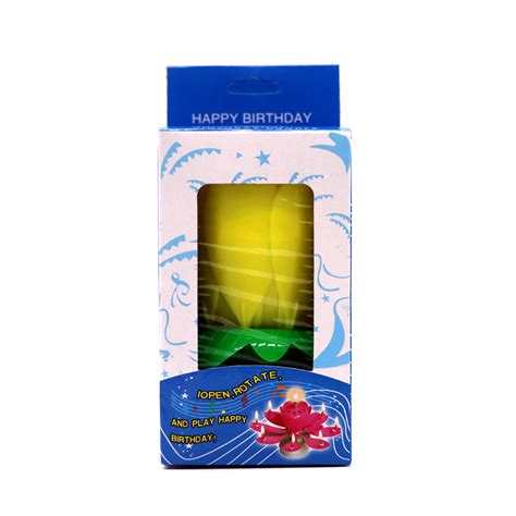 Lotus Shape Sing Song Flower Firework Birthday Decoration Music Candle