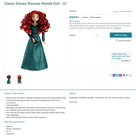 Classic Disney Princess Merida Doll Us Disney Sto Flickr