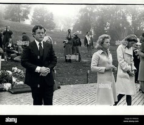 1970 Ted Kennedy Visits President John Kennedys Grave In Arlington