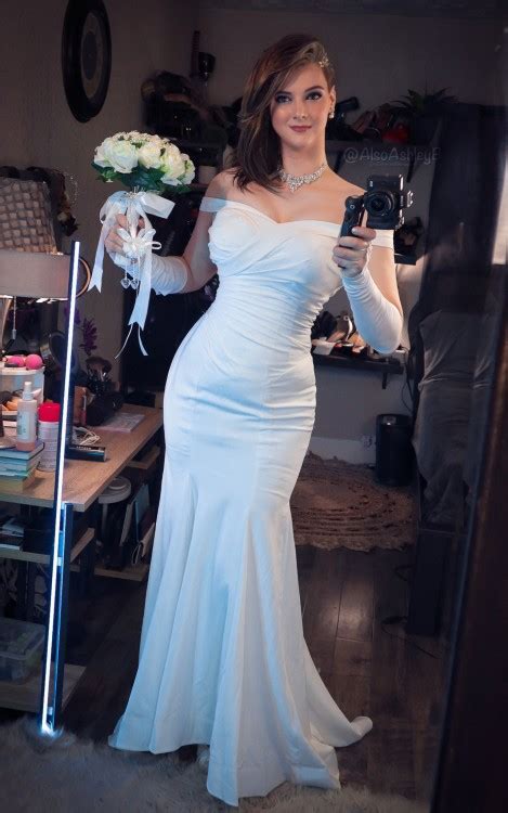 Seattle Based Tgirl Ashley Barron As A Sexy Bride Theshinybride