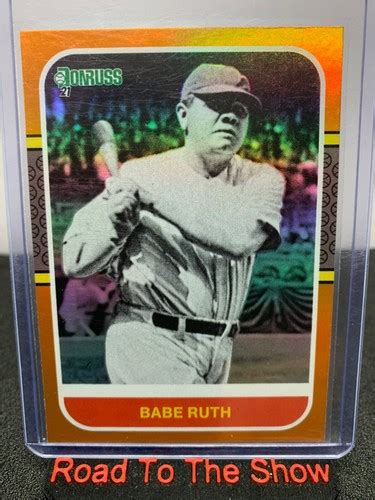 Donruss Babe Ruth Orange HOLO Retro HOF New York Yankees EBay