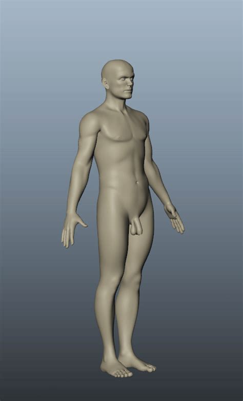 Male Body Nude D Model Ds Unknown Ma Fbx Free D