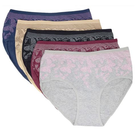 Купить 8026 Комплект женских трусов, слипы, хлопок, с рисунком, большие ...