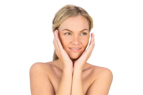 Premium Photo Cheerful Pretty Bare Blonde Posing