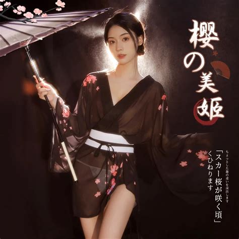 Sexy Kimonos For Women Japanese Geisha Cosplay Costume Exotic Lingerie Set Pajamas Sex Porno