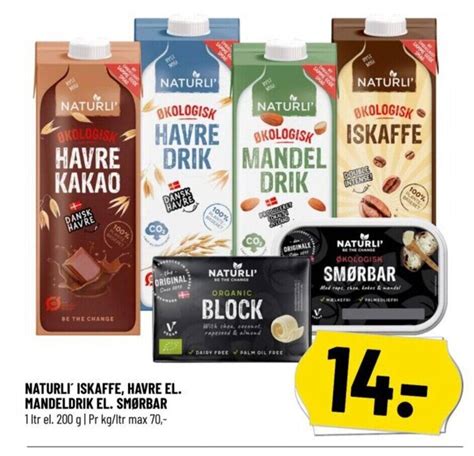 Naturli Iskaffe Havre El Mandeldrik El Sm Rbar Tilbud Hos L Vbjerg