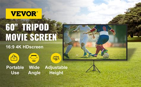 Vevor Tripod Projector Screen With Stand Inch K Hd Projection