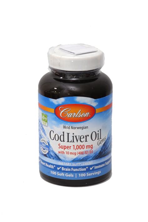 Carlson Cod Liver Oil Super 1000mg Softgels 100's - LifePlus