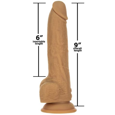 Naked Addiction Thrusting Dong with Remote 23 cm Caramel realistiškas