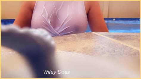 Amazing Hot Wife In Wet T Shirt In The Hotel Pool Risky Public Exhibitionist Xxx Mobile