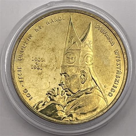 Moneta 2 zł kardynał Stefan Wyszyński 2001 r cena Coin24 pl