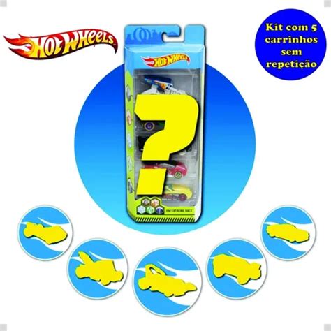 Kit 5 Hot Wheels Carrinhos Mattel Sortidos Original Parcelamento Sem Juros