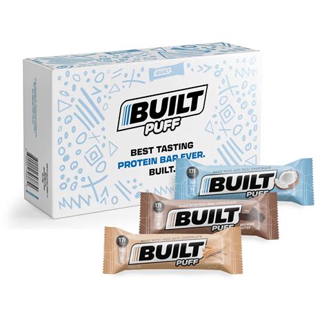 Built Bar Puff Protein Bar With 17g High Protein And Collagen Gluten Free Variety Box Puff