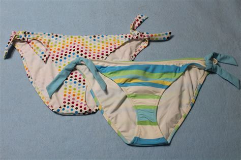 NEW Lot Aeropostale Striped Polka Dot Bikini Bottoms Large See Measurements EBay