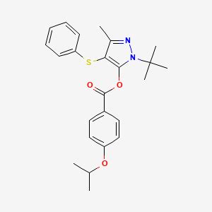 1 Tert Butyl 3 Methyl 4 Phenylthio 1H Pyrazol 5 Yl 4