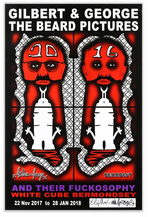 Gilbert And George British B1943 And B1942オリジナルフレーム付、ラミネート加工済み、作家サイン入り