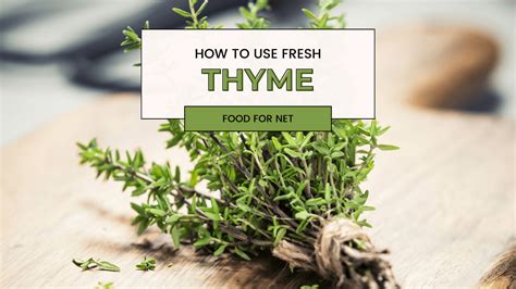 How To Use Fresh Thyme | Food For Net