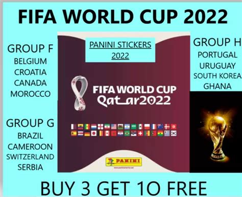 panini qatar  fifa world cup stickers foils group    buy